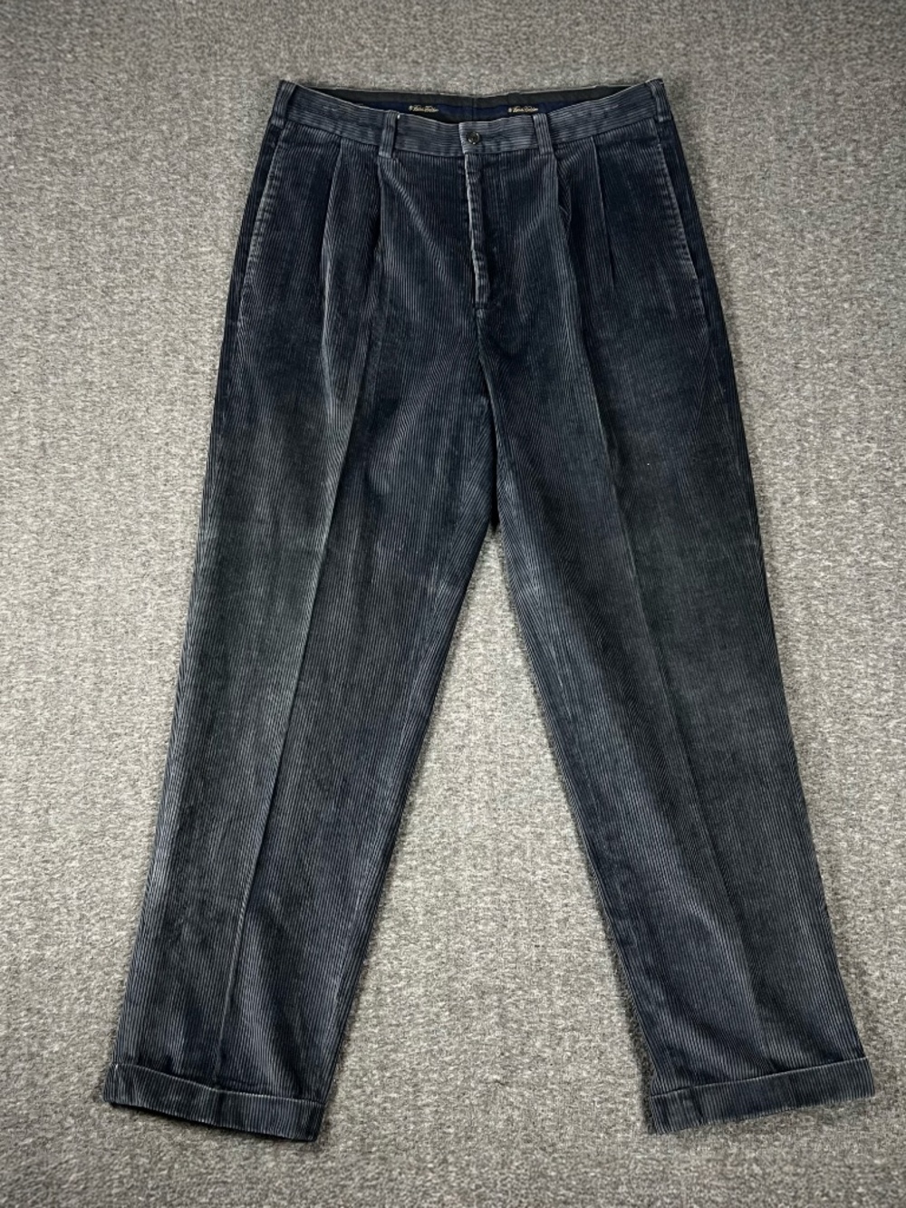 Vintage Brooks Brother Elliot Double Pleated Corduroy Pants Men's 35x32 Faded